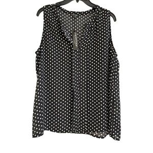 NWT PAPERMOON Sleeveless Polka Dot Blouse